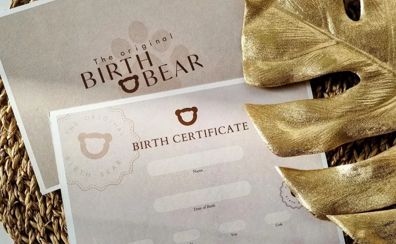 birth-bear geboortecertificaat