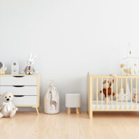 White,Child,Room,Interior,For,Mockup,,3d,Rendering